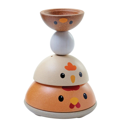 PlanToys Chicken Nesting in Modern Rustic Color - Laadlee