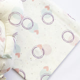 Yellow Doodle Cot Bedsheet Set - Circle Of Love - Laadlee