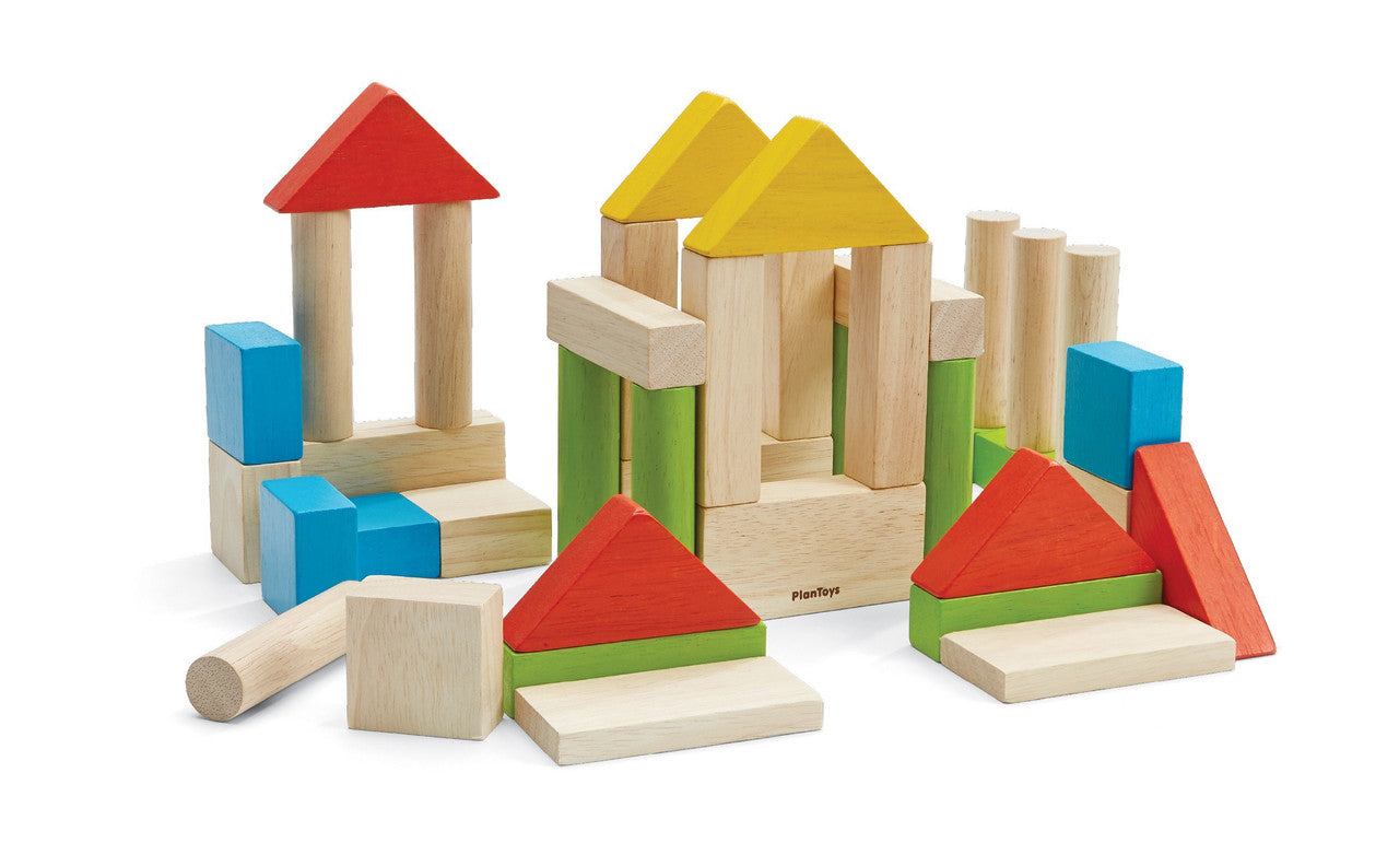 PlanToys Colorful 40 Unit Blocks - Laadlee