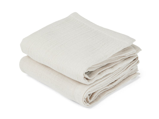 Nuuroo Bao Muslin Cloth 2-pack Solid - Cobblestone (70 x 70 cm) - Laadlee