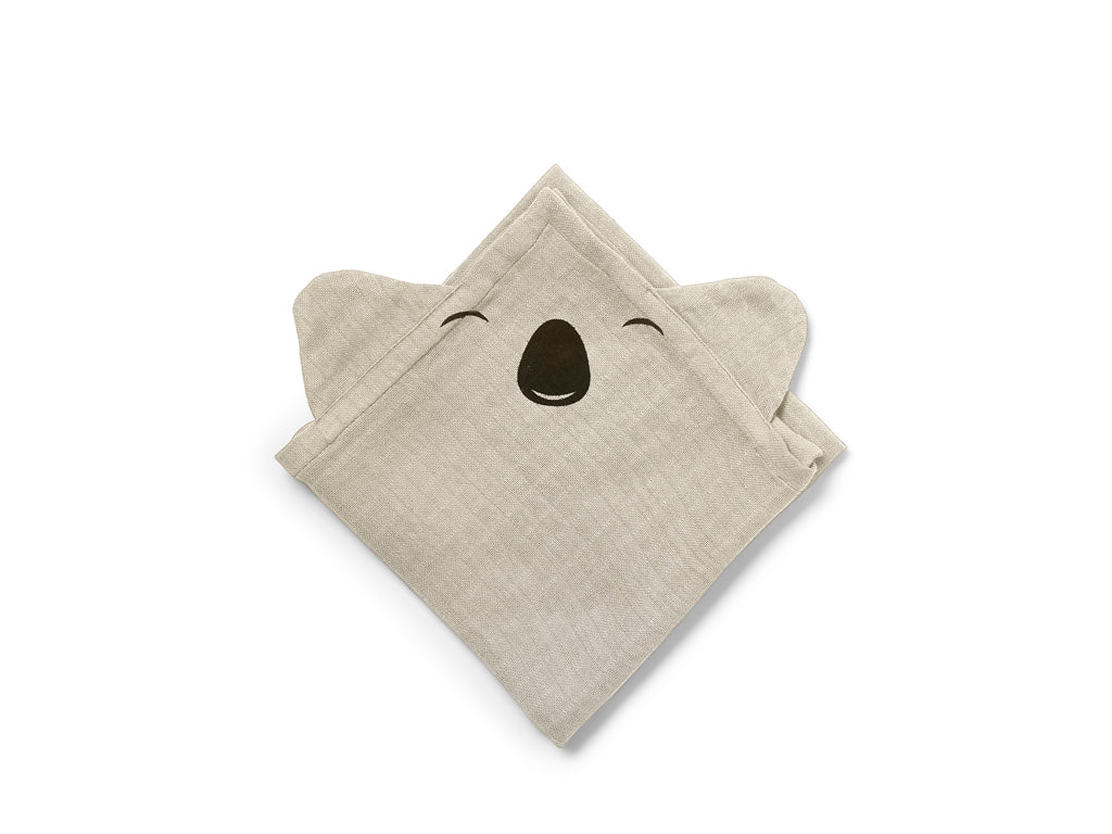 Nuuroo Bjork Hugging Muslin Cloth 2-pack Koala - Cobblestone - Laadlee