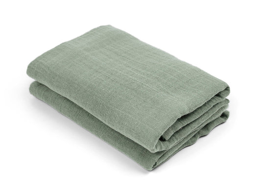 Nuuroo Bao Muslin Cloth 2-pack Solid - Warm green (60 x 60 cm) - Laadlee