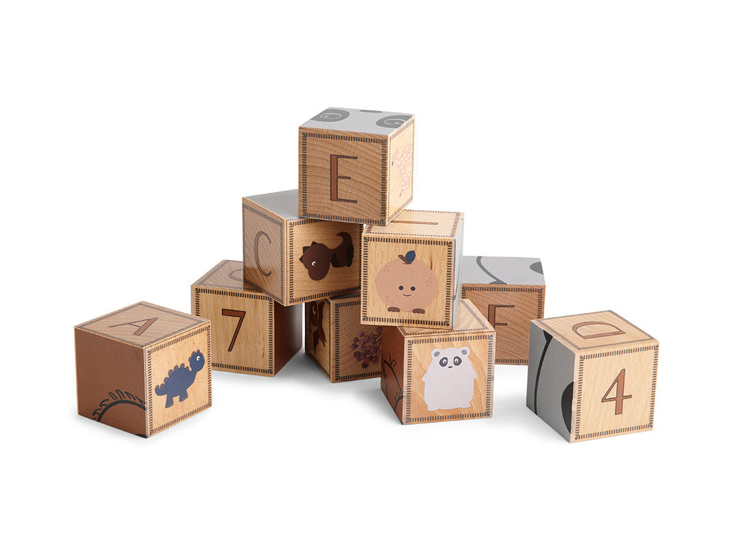 Nuuroo Wooden Otto bricks - Wooden Mix - Laadlee