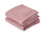 Nuuroo Bao Muslin Cloth 2-pack with Print - Mahogany Rose (60 x 60 cm) - Laadlee