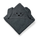 Nuuroo Aki Hooded Baby Towel - Asphalt - Laadlee