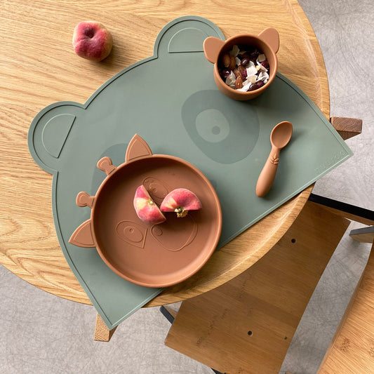 Nuuroo Ester Ear Silicone Placemat - Dusty Green - Laadlee