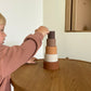 Nuuroo Vanja Silicone Stacking Tower Toy - Brown Color Mix - Laadlee