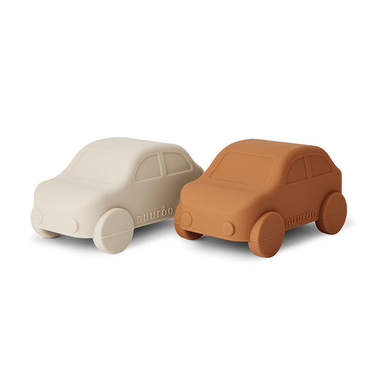 Nuuroo Gry Silicone Playcar 2-pack - Caramel Cafe Mix - Laadlee