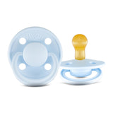 Rebael Mono Round Pacifier Size 1 - Pack of 2 - Pewter / Tiny Sky - Laadlee