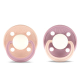 Rebael Fashion Round Pacifier Size 1 - Pack of 2 - Tornado Pearly Rhino / Misty Pearly Poodle - Laadlee