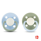 Rebael Fashion Round Pacifier Size 1 - Pack of 2 - Cold Pearly Dolphin / Cloudy Pearly Elephant - Laadlee