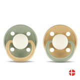 Rebael Fashion Round Pacifier Size 1 - Pack of 2 - Cloudy Pearly Lion / Dusty Pearly Dolphin - Laadlee