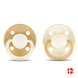 Rebael Fashion Round Pacifier Size 1 - Pack of 2 - Dusty Pearly Mouse / Frosty Pearly Lion - Laadlee