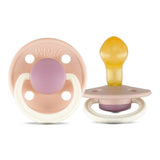 Rebael Fashion Round Pacifier Size 2 - Pack of 2 - Misty Soft Mouse / Tornado Plum Mouse - Laadlee