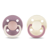 Rebael Fashion Round Pacifier Size 2 - Pack of 2 - Misty Soft Mouse / Frosty Pearly Rhino - Laadlee