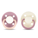 Rebael Fashion Round Pacifier Size 1 - Pack of 2 - Misty Pearly Poodle / Frosty Pearly Rhino - Laadlee