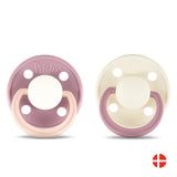 Rebael Fashion Round Pacifier Size 2 - Pack of 2 - Misty Pearly Poodle / Frosty Pearly Rhino - Laadlee