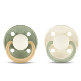 Rebael Fashion Round Pacifier Size 1 - Pack of 2 - Cloudy Pearly Lion / Frosty Pearly Dolphin - Laadlee