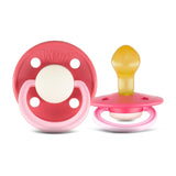 Rebael Fashion Round Pacifier Size 2 - Pack of 2 - Hot Pearly Flamingo / Rising Pearly Lobster - Laadlee