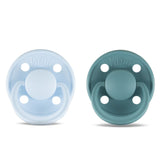 Rebael Mono Round Pacifier Size 2 - Pack of 2 - Tiny Sky / Powder - Laadlee