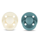 Rebael Mono Round Pacifier Size 2 - Pack of 2 - Champagne / Powder - Laadlee
