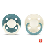 Rebael Fashion Round Pacifier Size 2 - Pack of 2 - Rainy Pearly Mouse / Frosty Pearly Snake - Laadlee