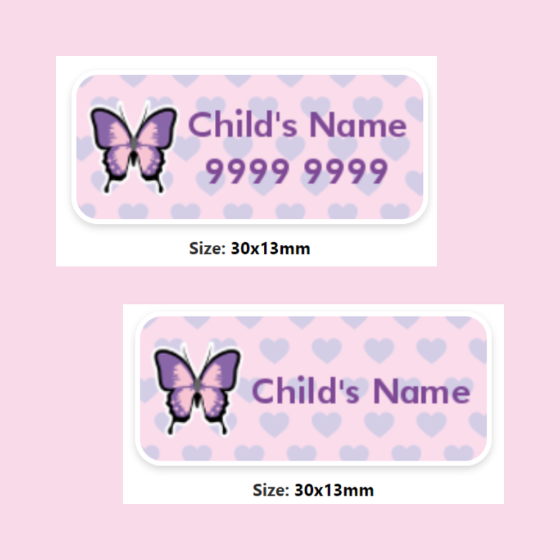My Nametags Iron-ons - Butterfly (Pack of 56) - Laadlee