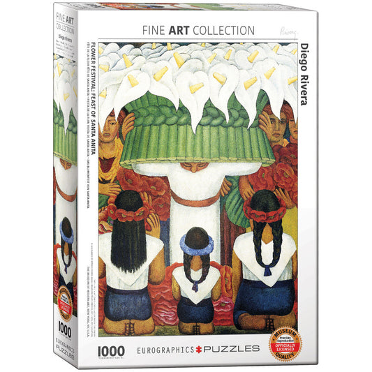 EuroGraphics Flower Festival by Diego Rivera 1000 Pieces Puzzle - Laadlee