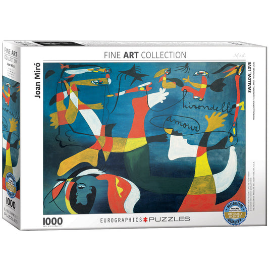 EuroGraphics Swallow, Love By Joan Miro 1000 Pieces Puzzle - Laadlee