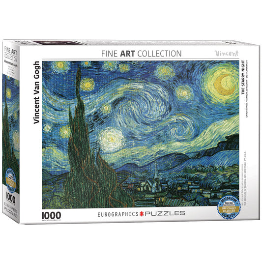 EuroGraphics Starry Night By Vincent Van Gogh 1000 Pieces Puzzle - Laadlee