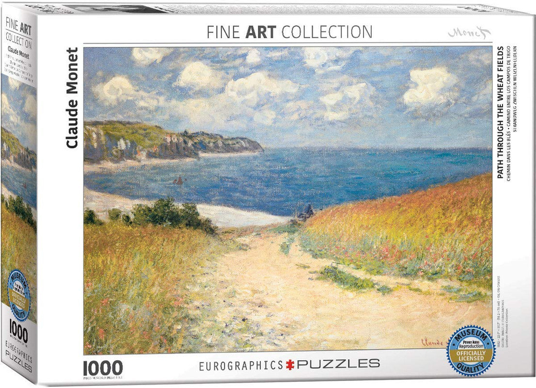 EuroGraphics Path Through The Wheat Fields By Claude Monet 1000 Pieces Puzzle - Laadlee