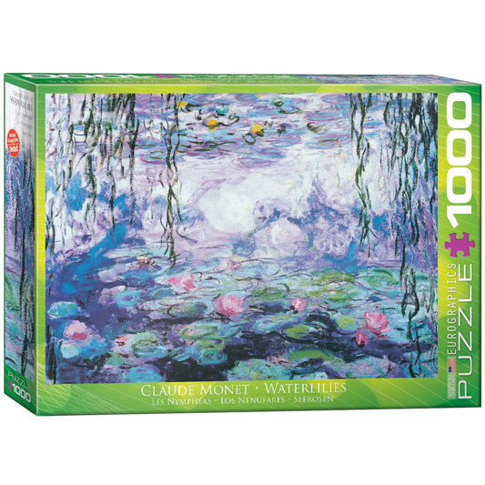 EuroGraphics Waterlilies By Claude Monet 1000 Pieces Puzzle - Laadlee