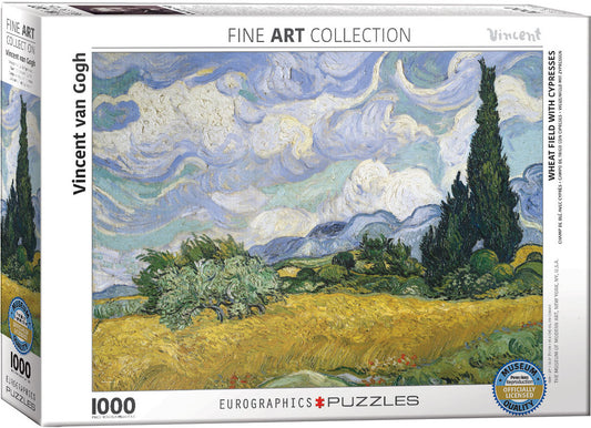 EuroGraphics Wheat Field With Cypresses 1000 Pieces Puzzle - Laadlee