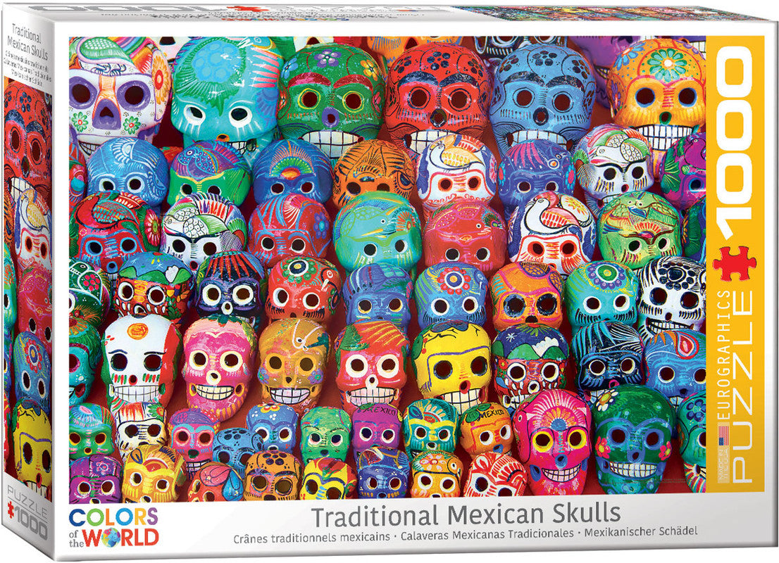 EuroGraphics Traditional Mexican Skulls 1000 Piece Puzzle - Laadlee