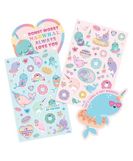 OOLY Scented Scratch Stickers - Nom Nom Narwhals - Laadlee