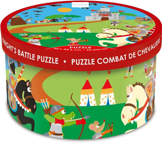 Scratch Europe Knight's Battle 60 Pieces Puzzle - Laadlee