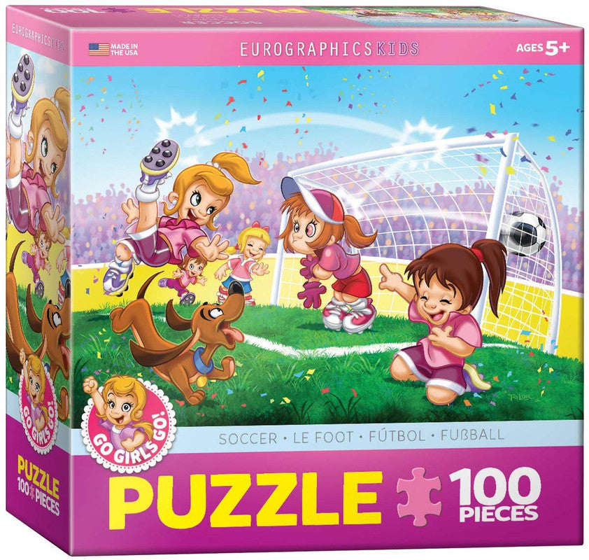 EuroGraphics Go Girls Go! Soccer 100 Pieces Puzzle - Laadlee