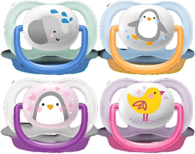 Philips Avent Ultra Air Freeflow Soother Silicone Animals Mixed (0M - 6M) (Pack of 2) - Laadlee
