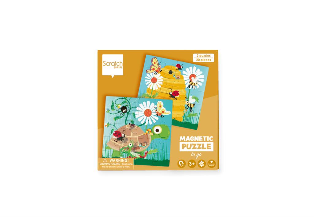Scratch Europe Magnetic Puzzle Book To Go - Garden Party - Laadlee