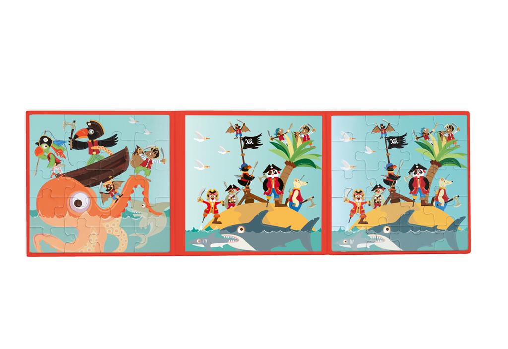 Scratch Europe Magnetic Puzzle Book To Go - Pirates - Laadlee