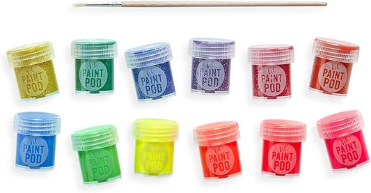 OOLY Lil Paint Pods Poster Paint - Set of 12 - Neon & Glitter - Laadlee
