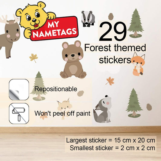 My Nametags Wall Stickers - Forest Animals - Laadlee