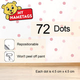 My Nametags Wall Stickers - Pink Dots - Laadlee