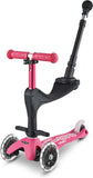 Micro Mini 3-in-1 Deluxe Plus Scooter with LED Wheels - Pink - Laadlee