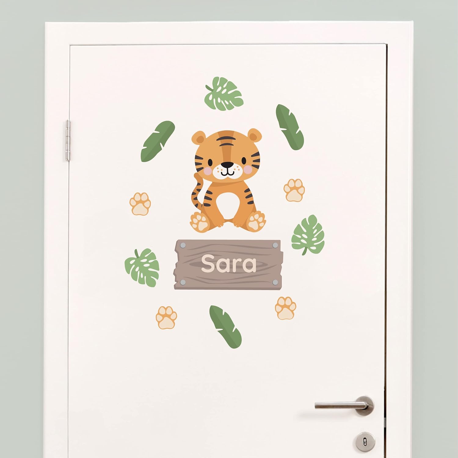 My Nametags Door Stickers - Tiger - Laadlee