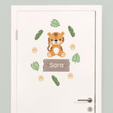 My Nametags Door Stickers - Tiger - Laadlee