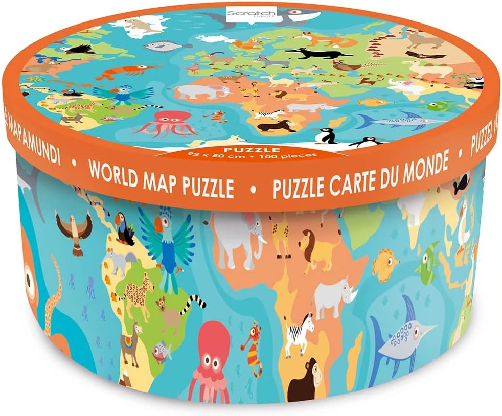Scratch Europe Animals Of The World - 100 Pieces Puzzle - Laadlee