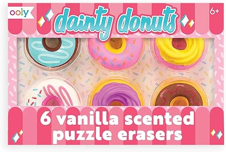 OOLY Dainty Donuts Scented Erasers - Set of 6 - Laadlee