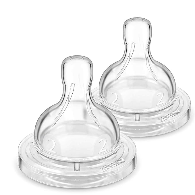 Philip Avent Anti Colic Teat Slow Flow, 2 Holes Normal (Pack of 2) - Laadlee