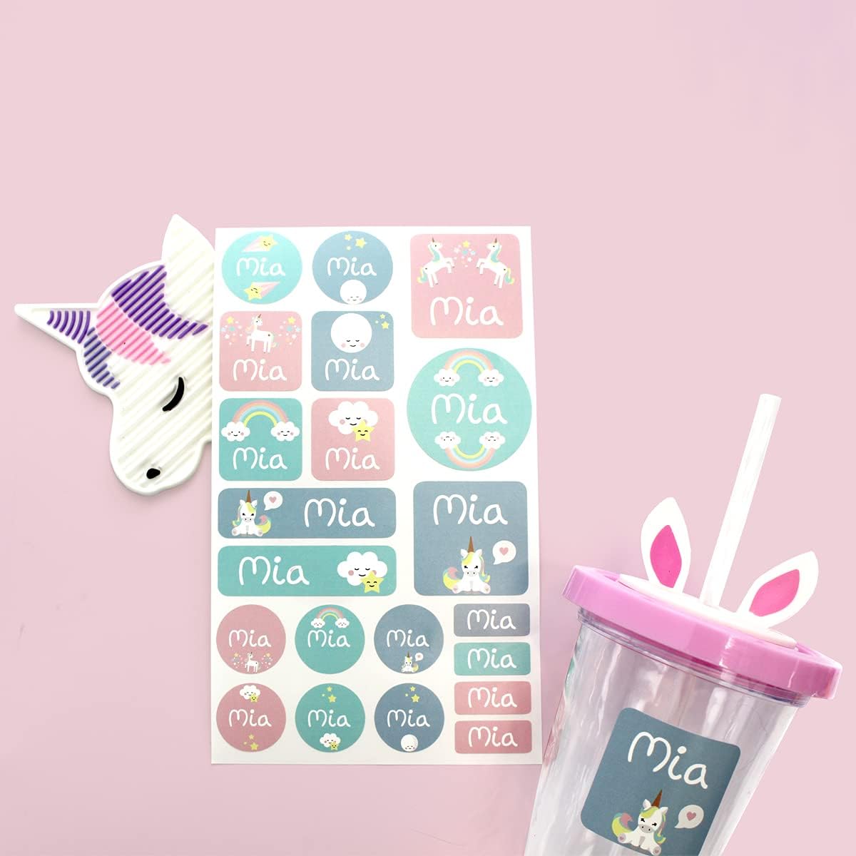 My Nametags Maxistickers - Unicorn (Pack of 21) - Laadlee
